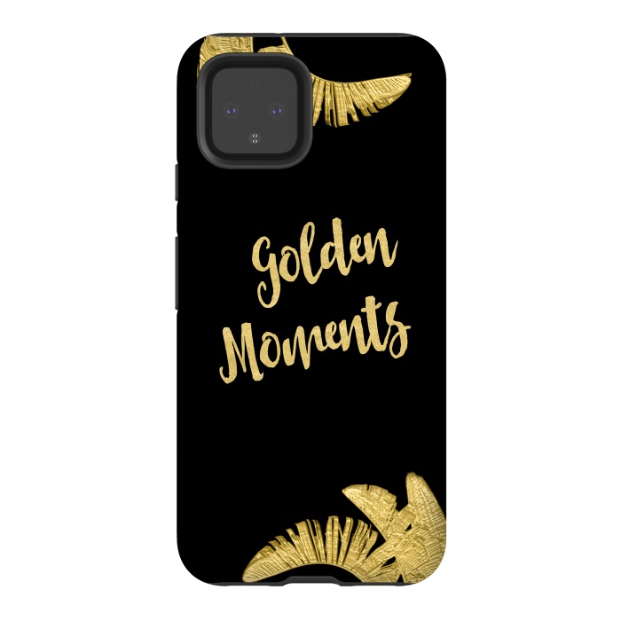 Pixel 4 StrongFit Golden Moments Palm Leaves by Andrea Haase