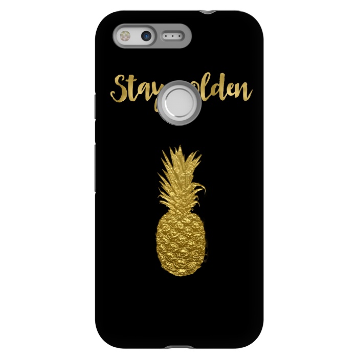 Pixel StrongFit Stay Golden Precious Tropical Pineapple by Andrea Haase