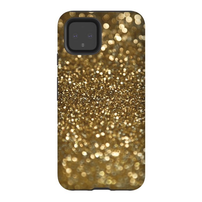 Pixel 4 StrongFit Glittering Faux Gold Glitter by Andrea Haase