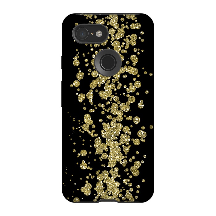 Pixel 3 StrongFit Glamorous Golden Glitter by Andrea Haase