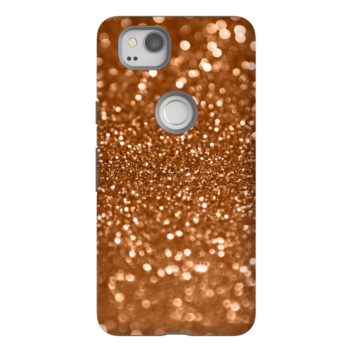 Pixel 2 StrongFit Copper Glamour Glitter 2 by Andrea Haase
