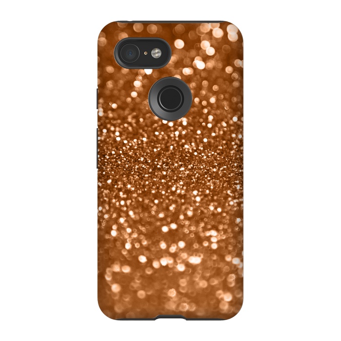 Pixel 3 StrongFit Copper Glamour Glitter 2 by Andrea Haase