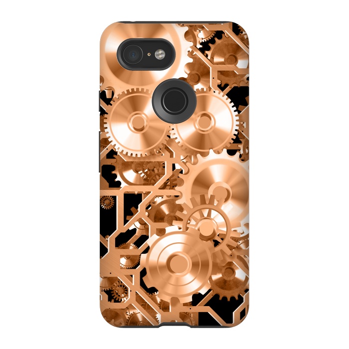 Pixel 3 StrongFit Copper Steampunk by Andrea Haase