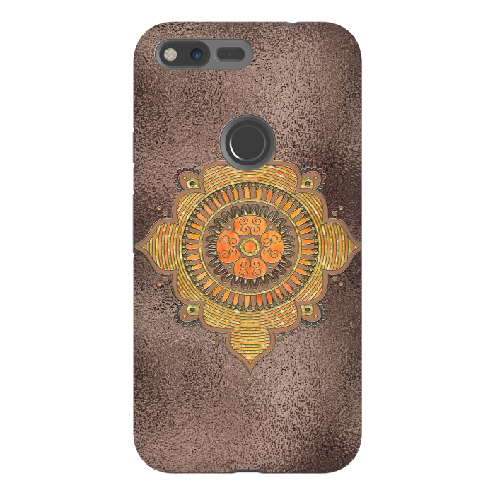 Pixel XL StrongFit Mandala On Copper 2 by Andrea Haase
