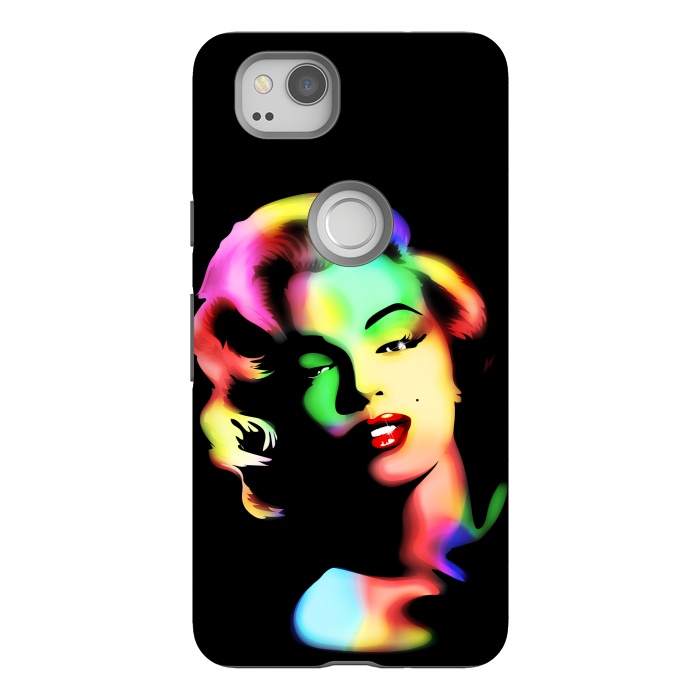 Pixel 2 StrongFit Marilyn Monroe Rainbow Colors  by BluedarkArt