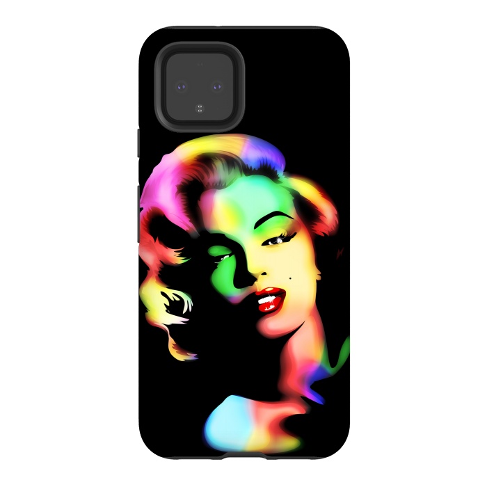 Pixel 4 StrongFit Marilyn Monroe Rainbow Colors  by BluedarkArt