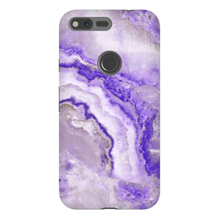 Pixel XL StrongFit Ultra Violet Veined Marble by  Utart