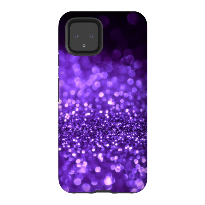 Pixel 4 StrongFit Ultra Violet Faux Glitter by  Utart