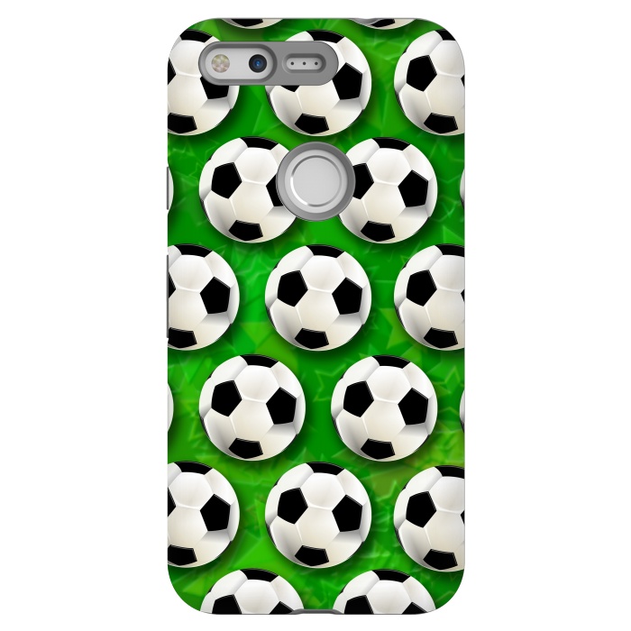 Pixel StrongFit Soccer Ball Football Pattern by BluedarkArt