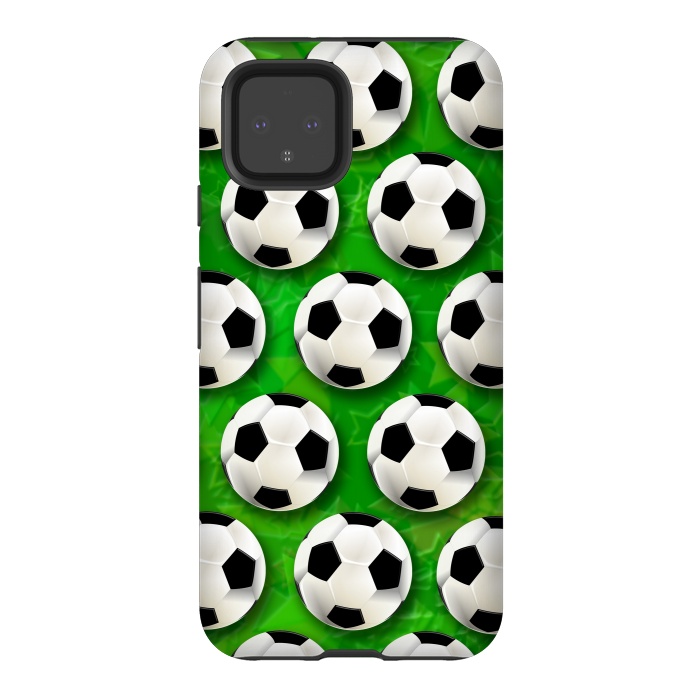 Pixel 4 StrongFit Soccer Ball Football Pattern by BluedarkArt