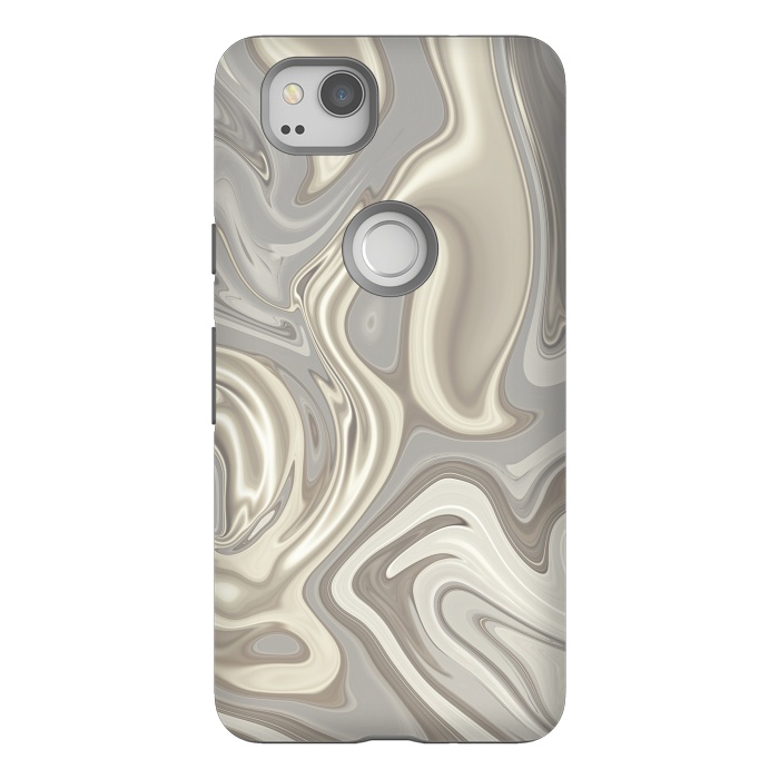 Pixel 2 StrongFit Greige Glamorous Faux Marble 2 by Andrea Haase