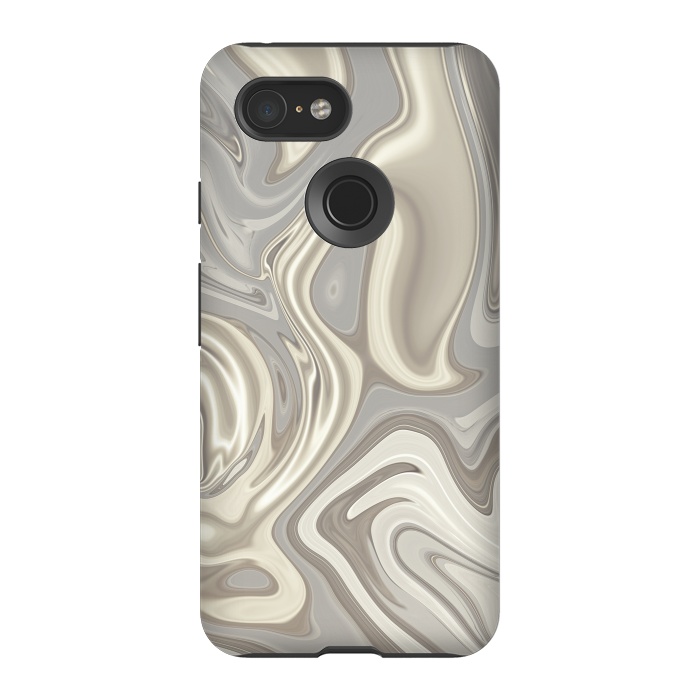 Pixel 3 StrongFit Greige Glamorous Faux Marble 2 by Andrea Haase