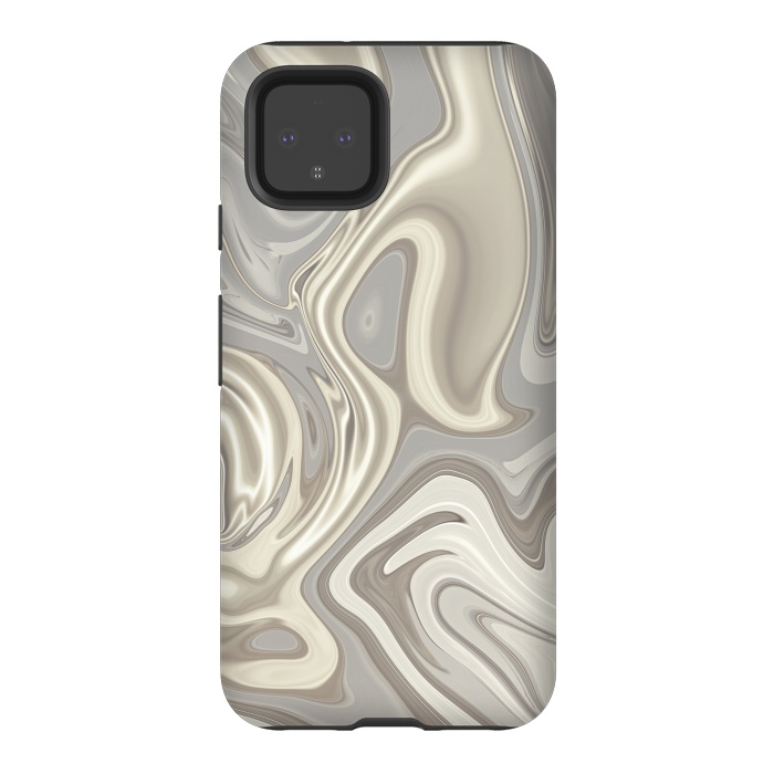 Pixel 4 StrongFit Greige Glamorous Faux Marble 2 by Andrea Haase
