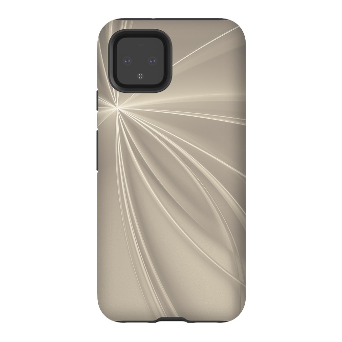 Pixel 4 StrongFit Shining Rays In Soft Gold by Andrea Haase
