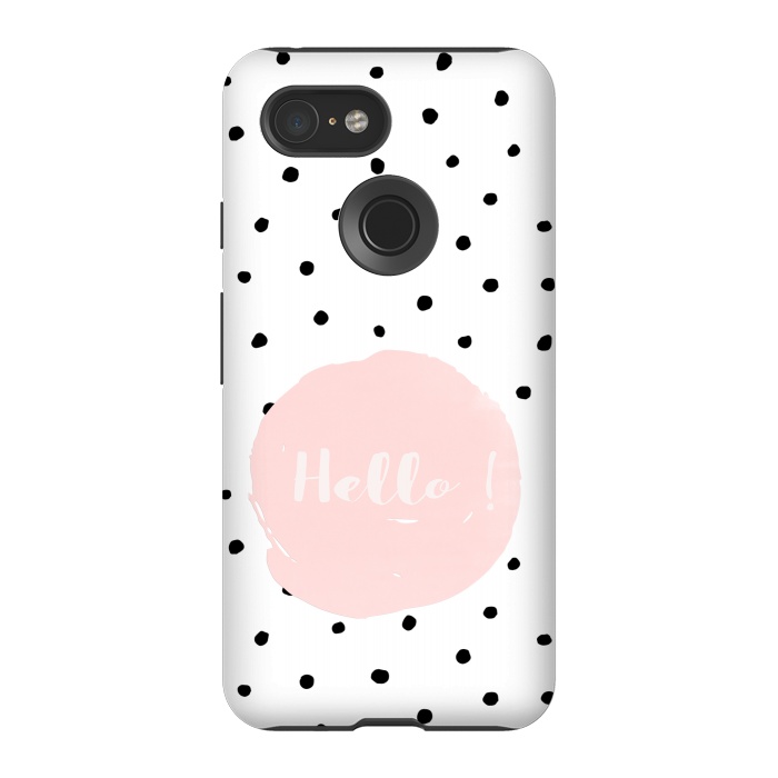 Pixel 3 StrongFit Hello on polka dots  by  Utart