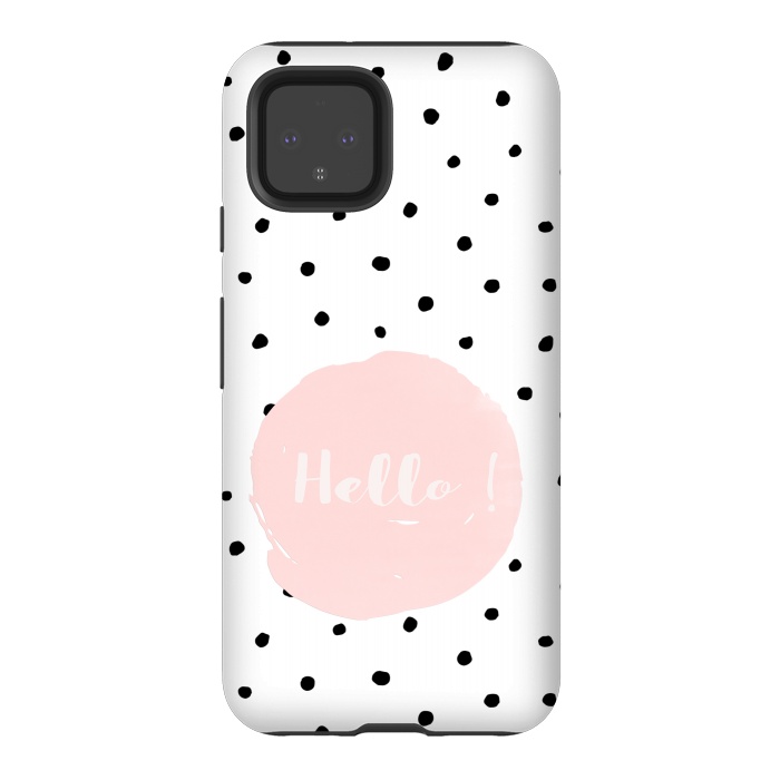 Pixel 4 StrongFit Hello on polka dots  by  Utart