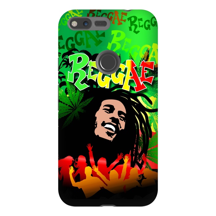 Pixel XL StrongFit Reggae RastaMan Music Colors Fun and Marijuana by BluedarkArt
