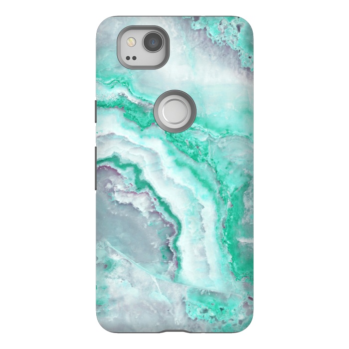 Pixel 2 StrongFit Mint Green Veined Agate by  Utart
