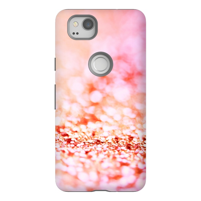 Pixel 2 StrongFit Sunny pink faux glitter by  Utart
