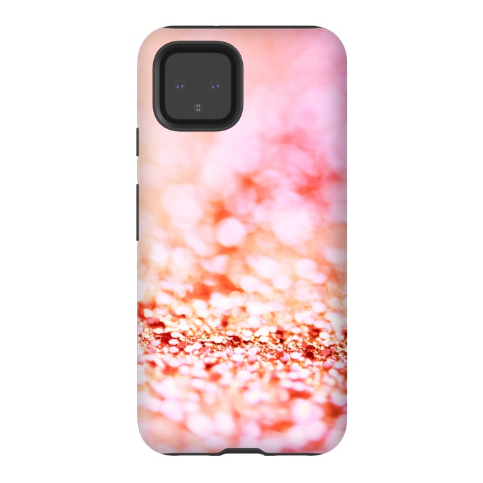 Pixel 4 StrongFit Sunny pink faux glitter by  Utart
