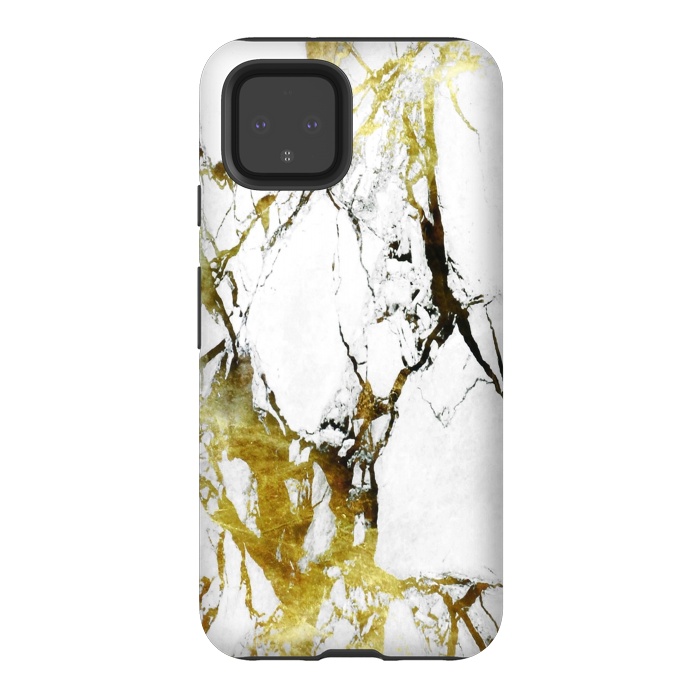 Pixel 4 StrongFit Gold-White Marble Impress by ''CVogiatzi.