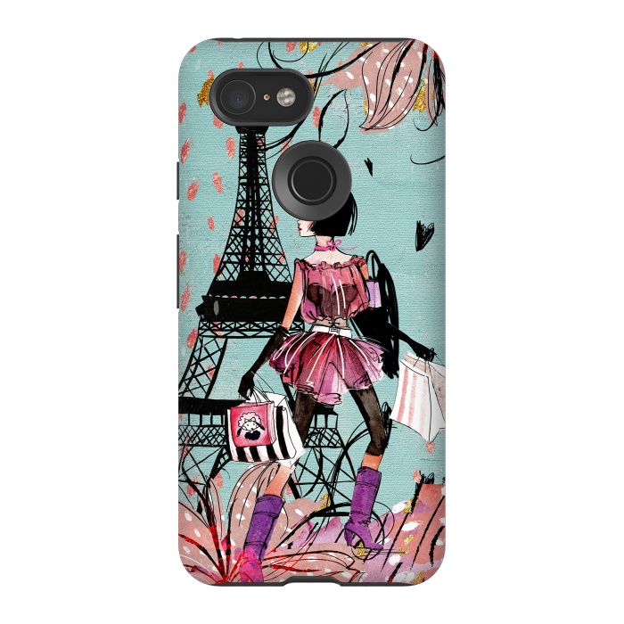 Pixel 3 StrongFit Fashion Girl in Paris by  Utart