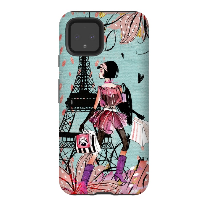 Pixel 4 StrongFit Fashion Girl in Paris by  Utart