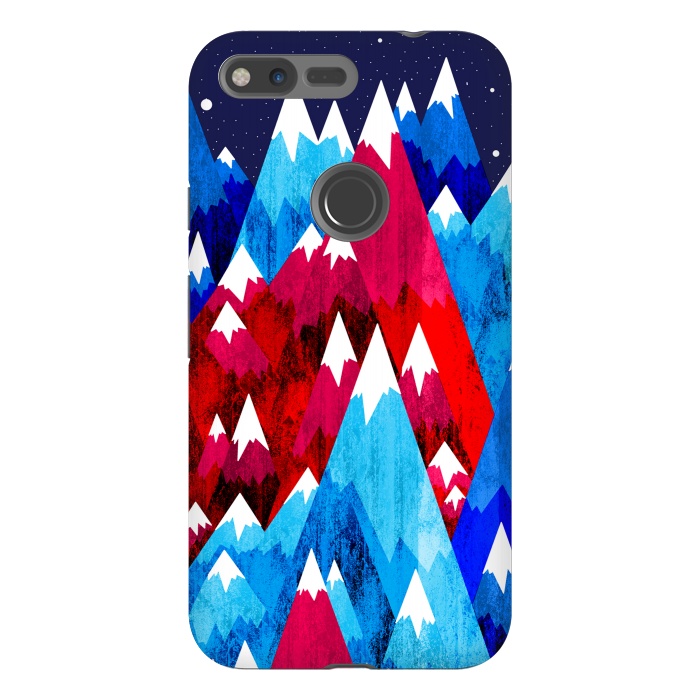 Pixel XL StrongFit Blue Peak Mountains by Steve Wade (Swade)