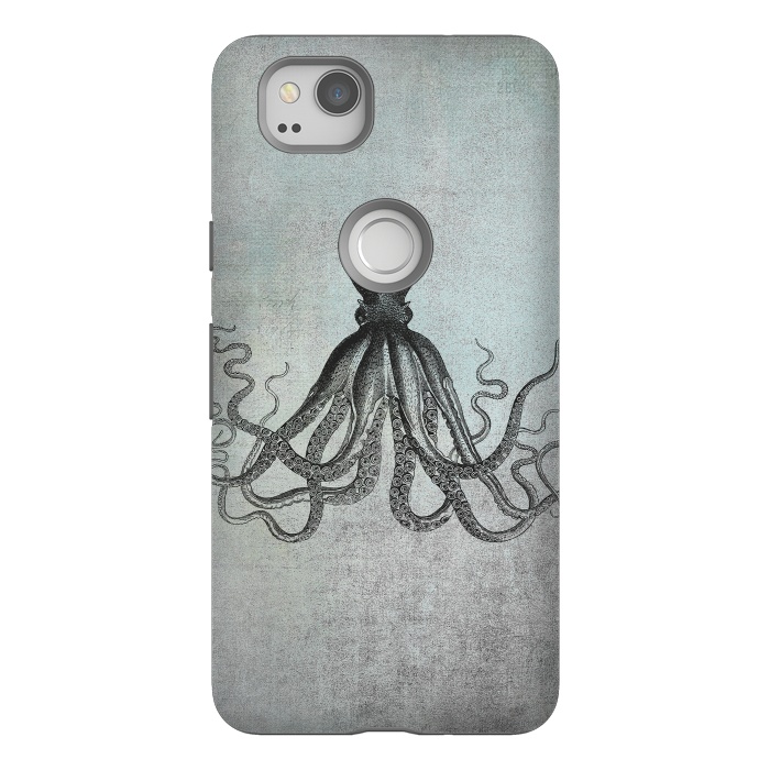Pixel 2 StrongFit Octopus Vintage Art by Andrea Haase