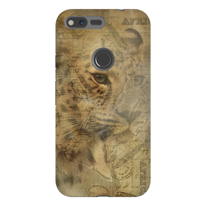 Pixel XL StrongFit Cheetah Vintage Style by Andrea Haase