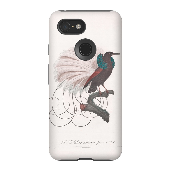 Pixel 3 StrongFit Extravagant Vintage  Bird by Andrea Haase