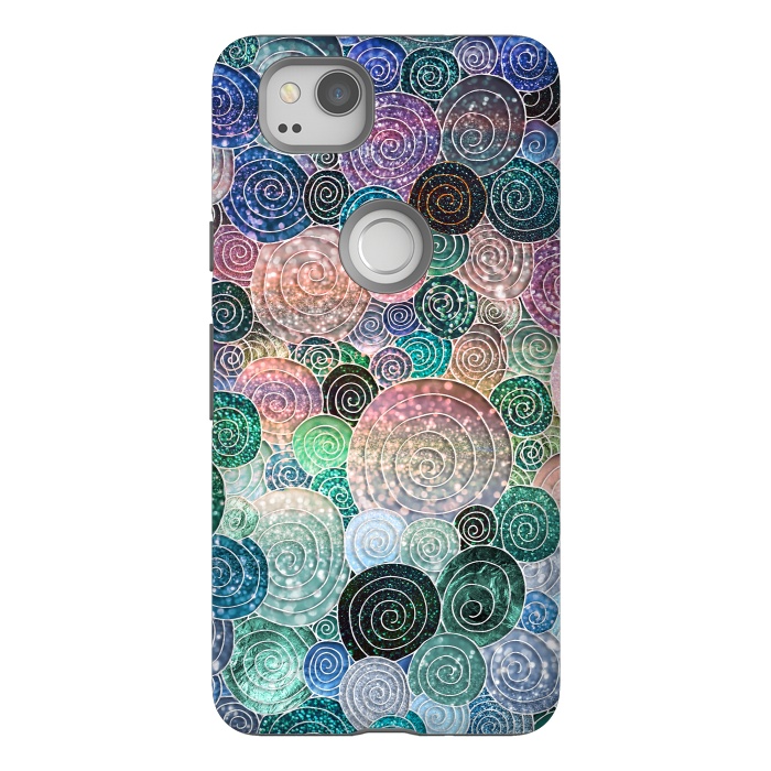Pixel 2 StrongFit Multicolor Trendy Dots and Circles  by  Utart
