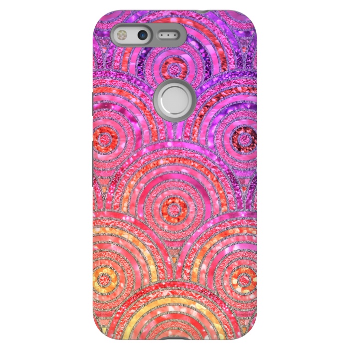 Pixel StrongFit Multicolor Pink Gold Circles  by  Utart