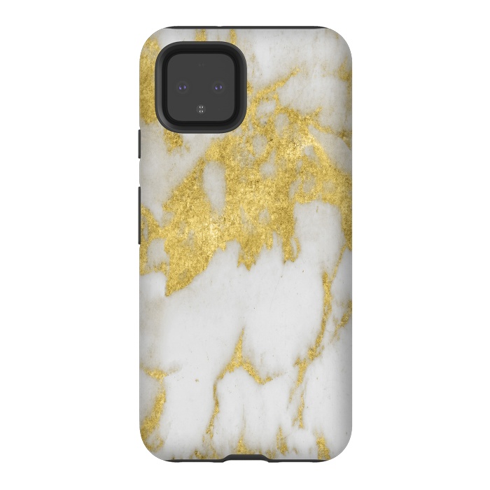 Pixel 4 StrongFit Gold marble by haroulita