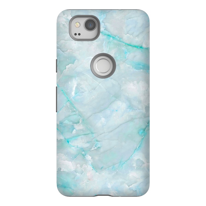 Pixel 2 StrongFit Light Blue Veined Agate by  Utart