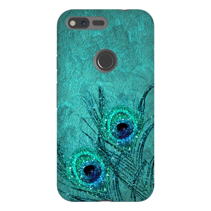 Pixel XL StrongFit Peacock Sparkle Feathers by  Utart