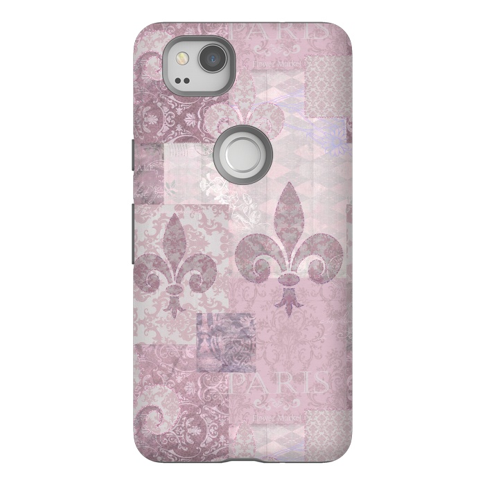 Pixel 2 StrongFit Romantic Vintage Pattern Soft Pink by Andrea Haase