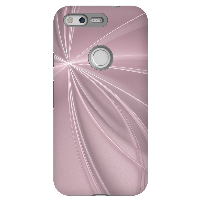 Pixel StrongFit Fractal Light Rays Soft Pink by Andrea Haase