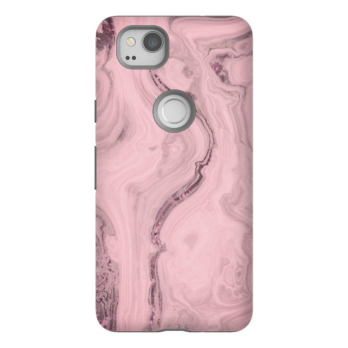 Pixel 2 StrongFit Glamorous Marble Pink 2 by Andrea Haase