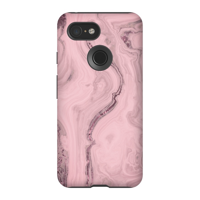 Pixel 3 StrongFit Glamorous Marble Pink 2 by Andrea Haase