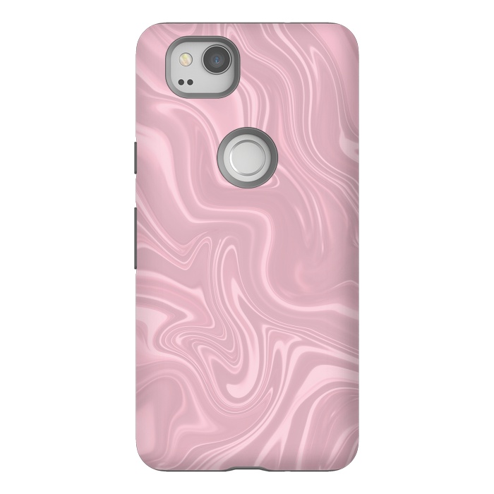 Pixel 2 StrongFit Marbled Pink Paint 2 by Andrea Haase