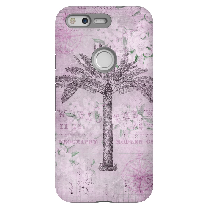 Pixel StrongFit Vintage Palm Tree Art by Andrea Haase