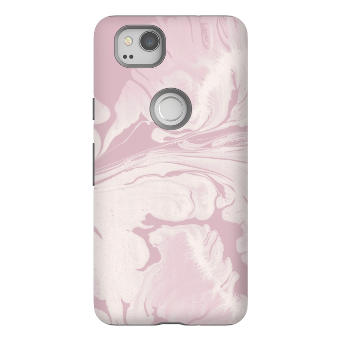 Pixel 2 StrongFit Pink Marbled Wet Paint 2 by Andrea Haase