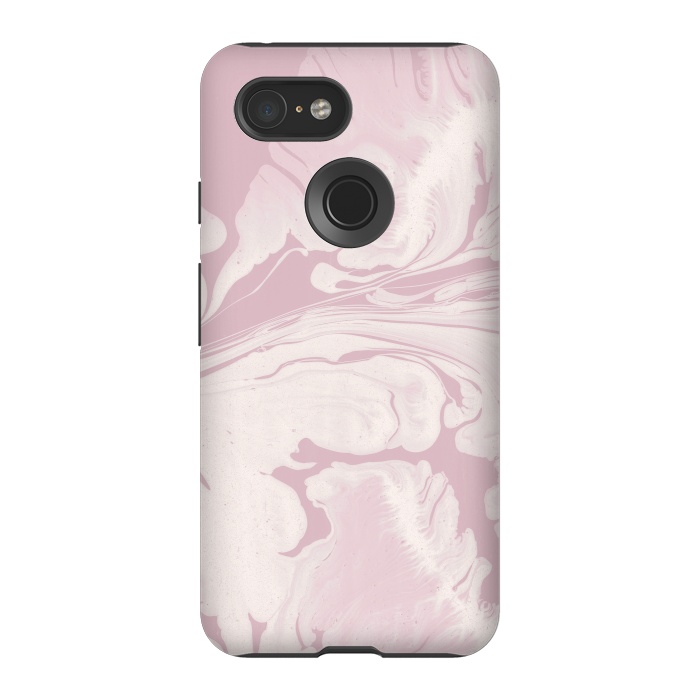 Pixel 3 StrongFit Pink Marbled Wet Paint 2 by Andrea Haase