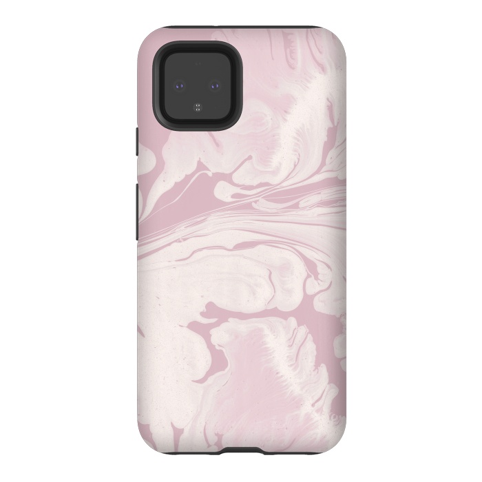 Pixel 4 StrongFit Pink Marbled Wet Paint 2 by Andrea Haase