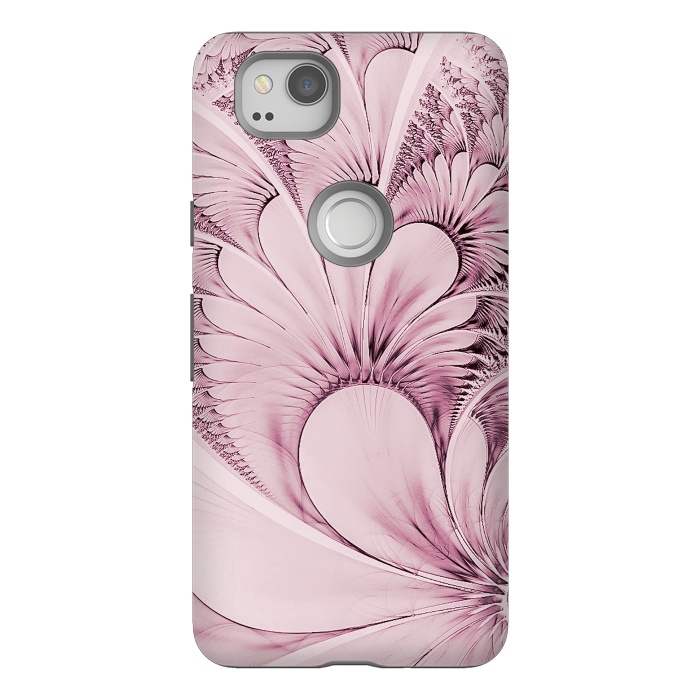 Pixel 2 StrongFit Pink Flourish Fractal by Andrea Haase