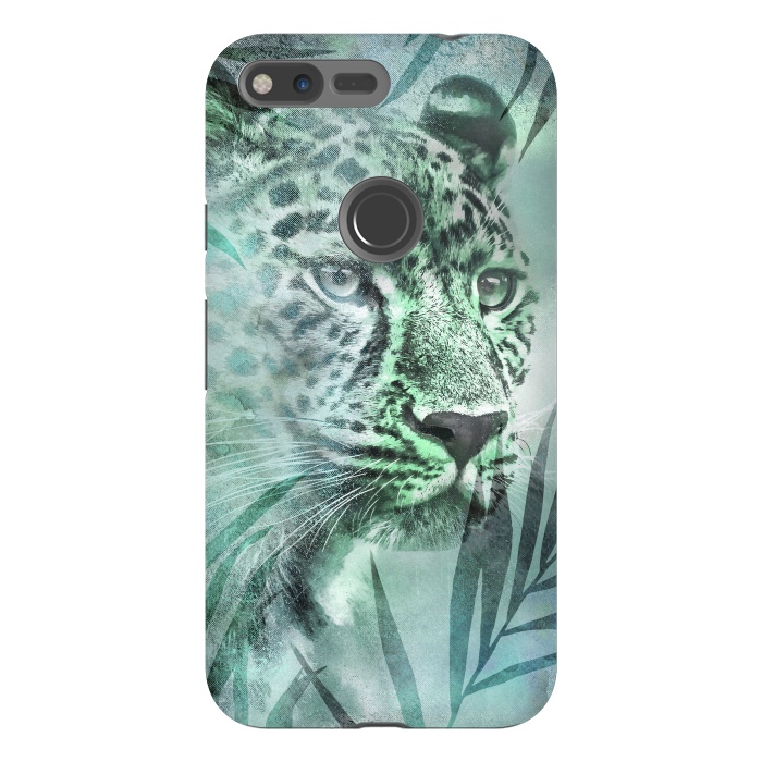 Pixel XL StrongFit Cheetah Green Jungle 2 by Andrea Haase
