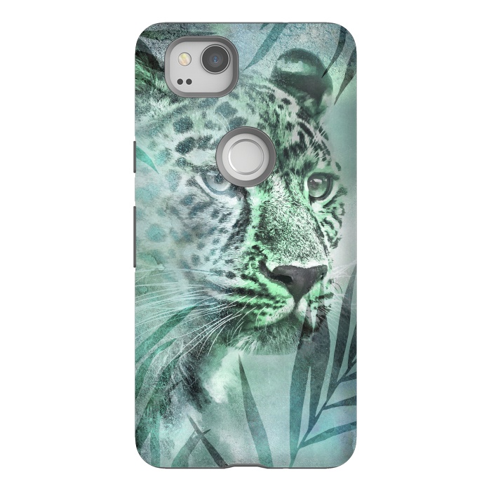 Pixel 2 StrongFit Cheetah Green Jungle 2 by Andrea Haase