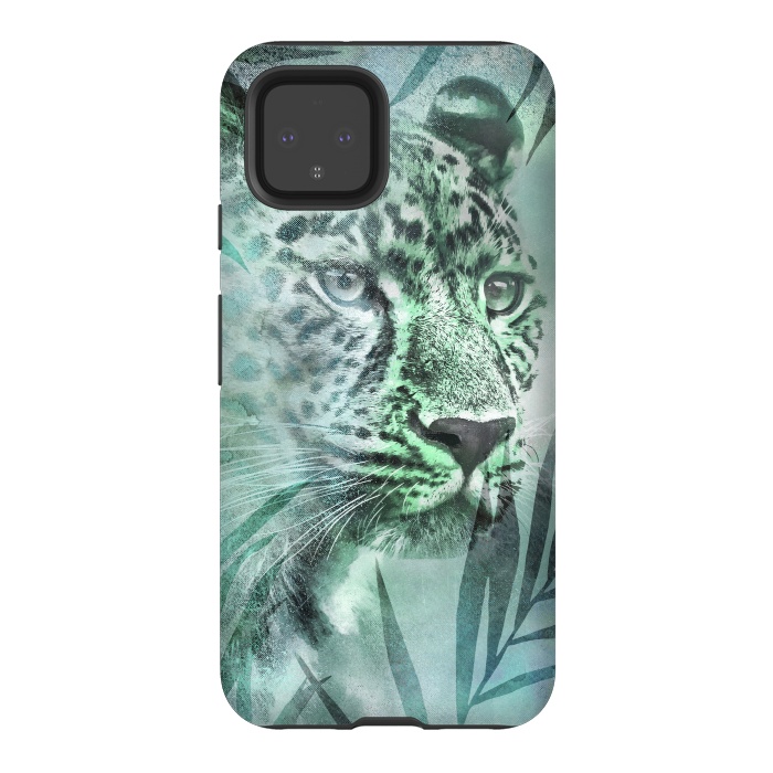 Pixel 4 StrongFit Cheetah Green Jungle 2 by Andrea Haase