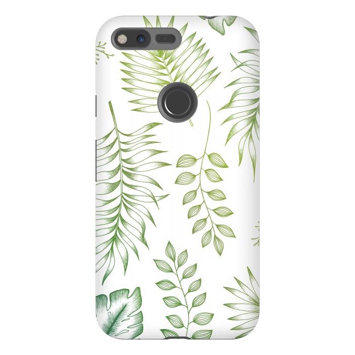 Pixel XL StrongFit Tropical Leaves by Barlena